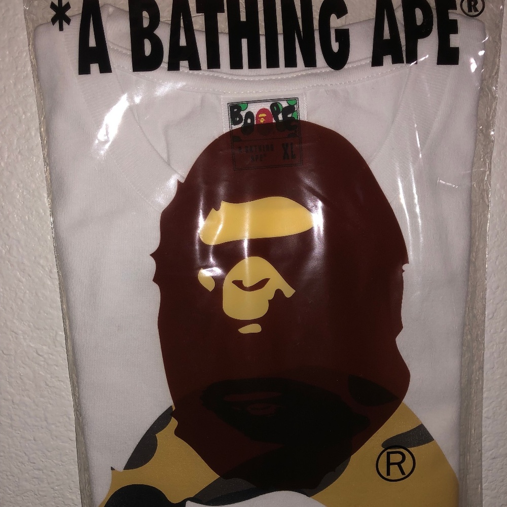 Bape A Bathing Ape Camo Monkey Head T-Shirt